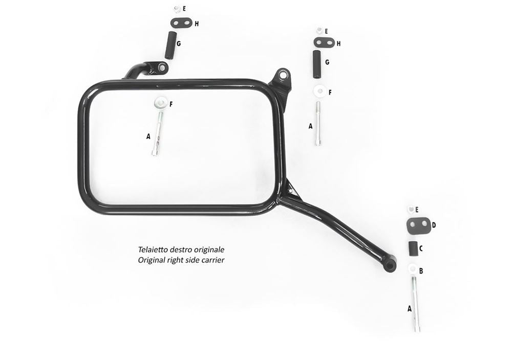 Royal Enfield Himalayan 450 - HP Corse Spacer Kit for OEM luggage Racks