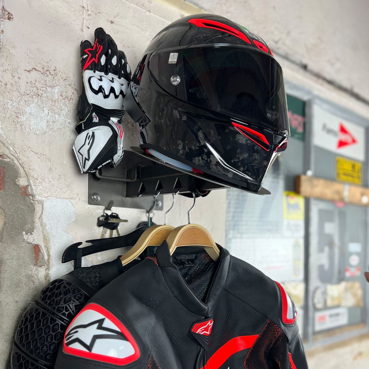 Gray Steel - X7 helmet & gear wall mount