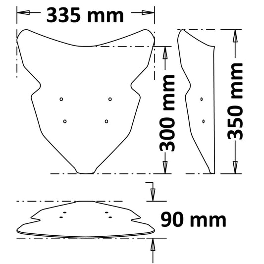 Yamaha MT-09 - Windshield Touring High Protection