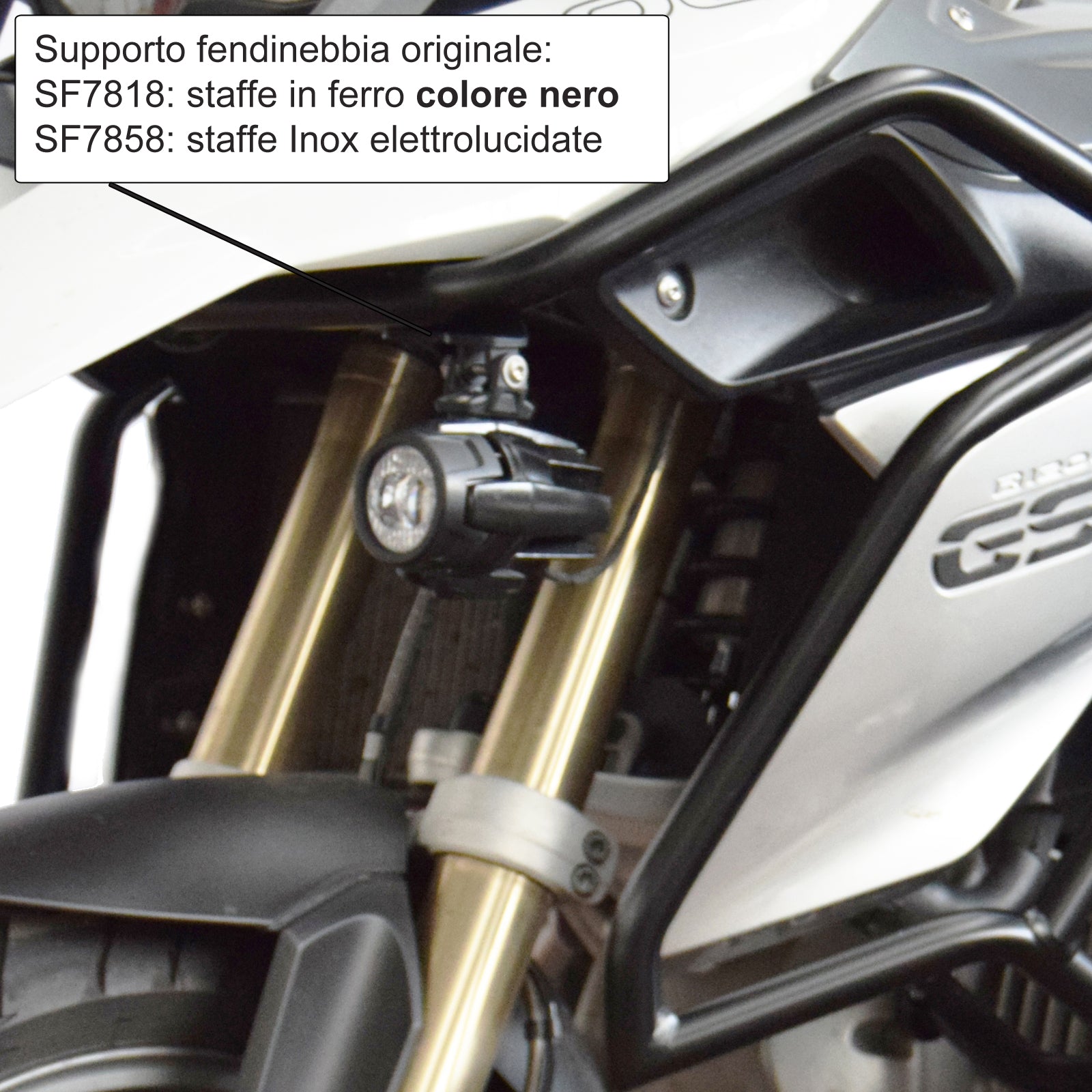BMW R 1200 GS LC STD - Black Painted Iron Fog Light Bracket