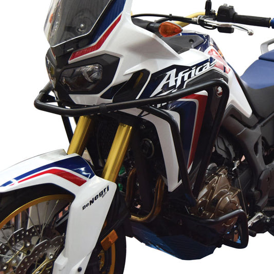 Pair of Black Upper Engine Guard Tubes Honda - Africatwin